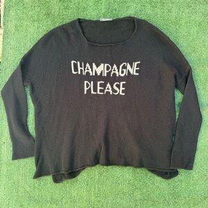 Wooden Ships Black 'Champagne Please' Long Sleeve Top